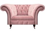Poltrona Rosa Soggiorno Divano Tessile Seduta Chesterfield Mobili Imbottiti Arredamento