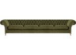 Divano Moderno Verde A Quattro Posti Divano Soggiorno Imbottito Seduta Chesterfield