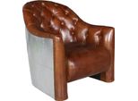 Aviator Chesterfield Vintage In Pelle Lounge Chair Cocktail Chair Vintage New