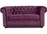 Divano Chesterfield In Tessuto Imbottito A 2 Posti Divani In Tessuto Divani A Due Posti Viola