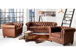 Set Di Divani 3+2 Posti Nuovo Set Design Divani Tappezzeria Divani Pelle Chesterfield