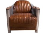 Divano Poltrona In Vera Pelle Divano Club Lounge Retro Aviatore Vintage Alluminio Aereo