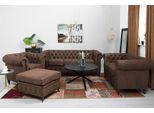 Divano Chesterfield Sedile Imbottito 321 Sgabello Set Di Divani Poggiapiedi