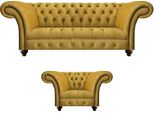 Set Di Divani Gialli Poltrona Divano Tessile Di Lusso Divano A Tre Posti Chesterfield Sedile Mobili
