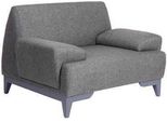Poltrona Di Design Grigia Soggiorno Moderno Poltrona Imbottita Relax A 1 Posto