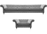 Set Di Mobili Grigi Set Di Divani Divano A Tre Posti Poltrona Di Lusso Chesterfield