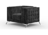 Poltrona Chesterfield Divano 1 Posto Tessuto Tessuto Divano Tappezzeria Nuovo Televisore