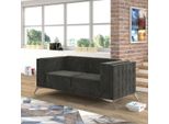 Divano Chesterfield Divano Tappezzato 2 Posti Set Divani Grigio Nuovo