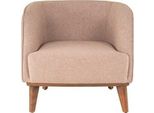 Poltrona Beige Imbottita Soggiorno Poltrona Singola Design Lounge Reclinabile