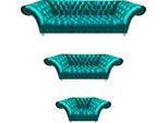 Mobili Imbottiti Divani Set Sedute Blu Chesterfield Set Nuovo Soggiorno
