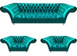 Set Di Divani Chesterfield Blu Imbottiti Mobili Di Seduta Mobili Di Design Per Il Soggiorno