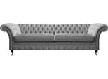 Divano Di Lusso Divano A Due Posti Soggiorno Chesterfield Designer Tappezzeria Grigio
