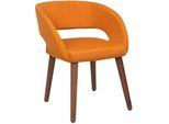 Sedia Da Pranzo Arancione Monoposto Imbottita Braccioli Sedie Sedia Sedie In Legno