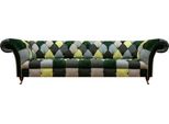 Divano Moderno A Quattro Posti Multicolore Per Il Soggiorno, Divano Per Sedersi, Arredo Tessile Chesterfield