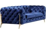 Lusso Divano A 2 Posti Imbottito Divano In Pelle Tessuto Divano Chesterfield Set Nuovo