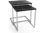 Tavolino Da Salotto Materiale Arredo Nero Acciaio Inox Design Tavolo