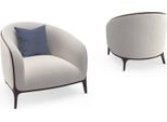 Poltrona Design Divano 1 Posto Tessile Lounge Tappezzeria Seduta Di Lusso Relax