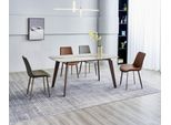 Mobili Per La Sala Da Pranzo Tavolo Rettangolare Di Design 4X Sedie Imbottite Lusso 5 Pezzi