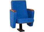 Poltrona Art Deco Poltrona Divano 1 Posto Per Teatro Design Lusso Blu Tessile