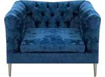 Mobili Imbottiti Poltrona Blu Chesterfield Soggiorno Moderno Seduta Imbottita