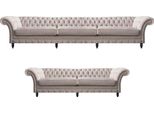 Divano Chesterfield Di Lusso A Tre Posti Con Divano A Due Posti Imbottito