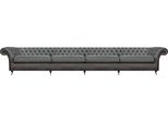Divano Chesterfield Grigio Divano A Quattro Posti Mobili Imbottiti Soggiorno Di Design