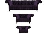 Soggiorno Mobili Imbottiti Di Lusso Set 3 Pezzi Divani Di Design Chesterfield
