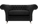 Poltrona New Black Chesterfield Designer Soggiorno Poltrona Imbottita Arredamento