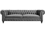 Tre Posti Chesterfield Mobili Creativi Tessuto Grigio Nuovo Soggiorno Moderno