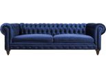 Chesterfield Tre Posti Blu Nuovo Soggiorno Moderno Mobili Creativi Tessuto Tessuto