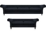 Divani Chesterfield Divano Chesterfield A Tre Posti Con Divano A Due Posti Soggiorno