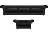Mobili Imbottiti Di Lusso Divano Nero A Tre Posti Divano Chesterfield Poltrona Soggiorno