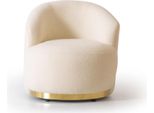 Poltrona Moderna Bianca Soggiorno Tessile Design Lusso Lounge Club Monoposto