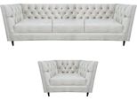 Divano Bianco A Tre Posti Design Poltrona In Pelle Mobili Imbottiti Chesterfield