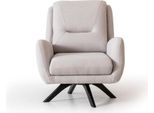 Poltrona Moderna Bianca Soggiorno Seduta Tessile Lusso Design Mobili Lounge Club