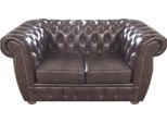 Divano Imbottito Di Design A Due Posti Divano Marrone Chesterfield Mobili Sedile Nuovo