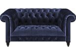 Mobili Per Il Soggiorno Divano Chesterfield Blu A Due Posti Arredamento Imbottito