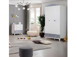 Cameretta Moderna Per Bambini 2 Pezzi Completa Camera Armadio Cassettiera Multicolore