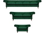 Mobili Imbottiti Divani Verdi Poltrone Chesterfield Salotto Set Di Divani 4+2+1