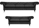 Mobili Imbottiti Chesterfield Set Divani Soggiorno 2 Pezzi Arredamento Completo 3+2