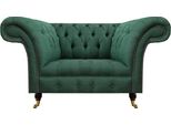 Poltrona Da Salotto Mobili Imbottiti Di Lusso Sedile Imbottito Verde Chesterfield Nuovo