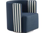 Poltrona Blu Tessile Soggiorno Design Moderno Lounge Club Arredamento Di Lusso Tessuto Nuovo