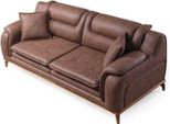 Divano Marrone 3 Posti Soggiorno Design Classico Lusso Stile Italiano 3 Posti