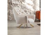 Poltrona 1 Posto Beige Chesterfield Design Di Lusso Monoposto Mobili Tessuto Tessile