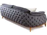 Divano Chesterfield A Tre Posti Imbottito Divani In Pelle Tessile Divani Mobili Nuovi