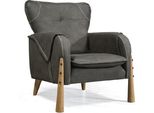 Poltrona Club Grigia Poltrona Monoposto Di Design Rivestimento Tessile Mobili Nuovi