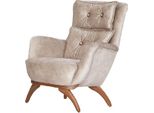 Poltrona Beige Poltrona Di Lusso Club Lounge Poltrona Di Design A Un Posto Imbottita