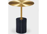 Tavolino Rotondo Nero E Oro Mobili Da Salotto Di Design Tavoli