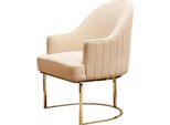 Sedia Per Sala Da Pranzo Beige Di Design Monoposto Arredo Tessile Sedie Imbottite