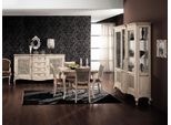 Set Mobili In Legno Cassettiera 4X Sedia Tavolo Vetrina Nuovo Gruppo Sala Da Pranzo 7Pz